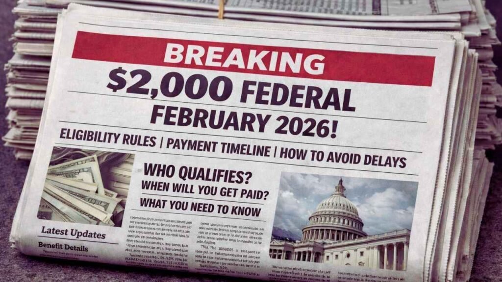 $2000 Federal Direct Deposit Payment Is Coming in February 2026